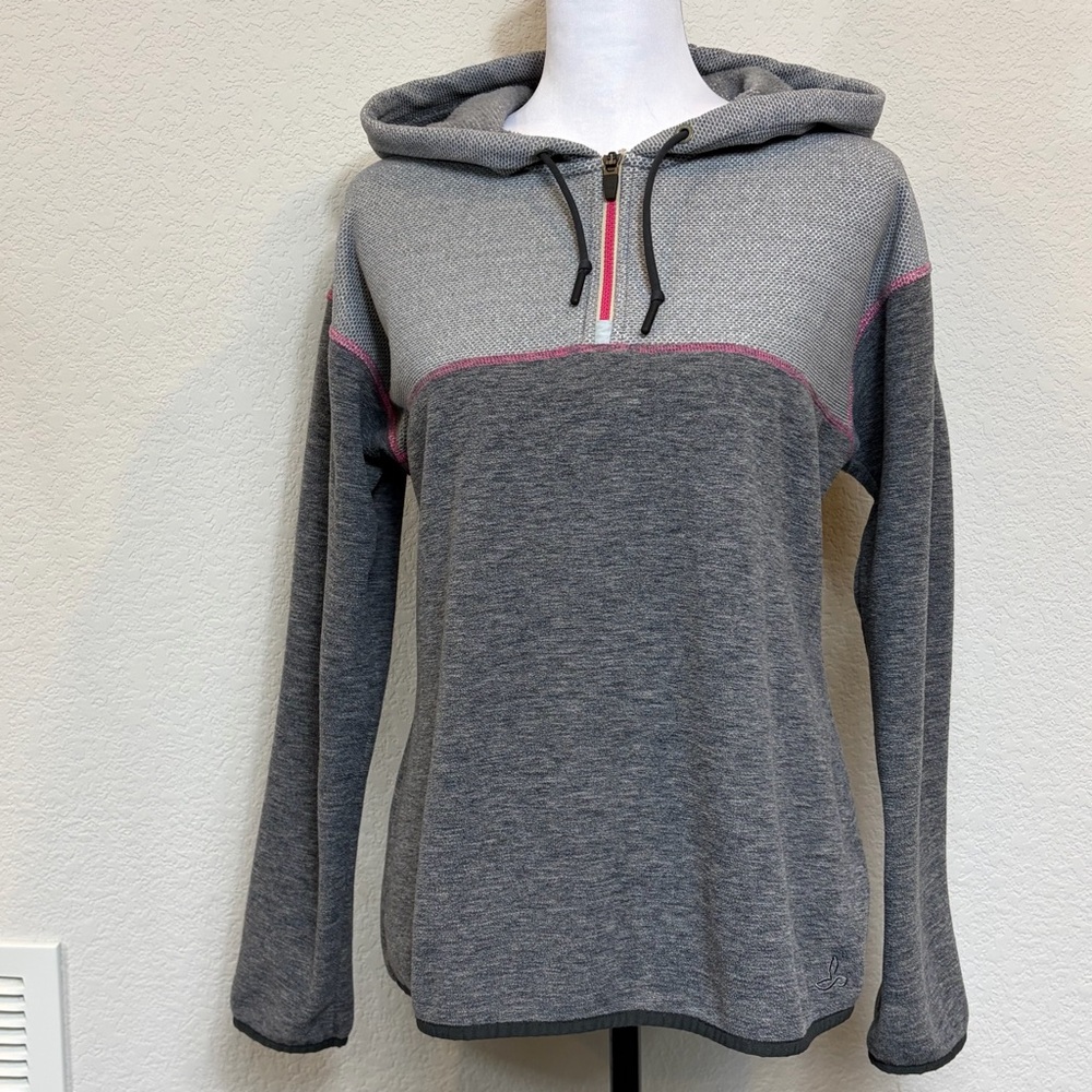 Prana Liora 1/4 Quarter Zip Pullover Fleece Hoodie Size S